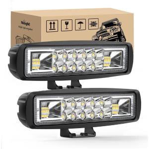 imageNilight Marine LED Pods Navigation Lights 2PCS 72W Blue Beam Flood Beam Ponton Boat Deck Dock Lighting for Night Fishing Ttop Stern Yacht Kayak Port Sailboat Trucks Tractors60W Led Pods 2Pcs White