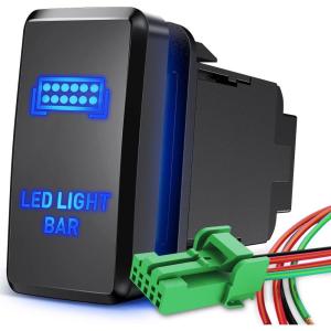 imageNilight Rocker Switch Style USB Outlet Socket LED Voltmeter 12V PD Type C and QC 30 Outlets Car Using 154quot x 083quot Replacement with Inline Fuse for Tacoma Tundra 4Runner FJ Cruiser Hilux FortunerLED LIGHT BAR