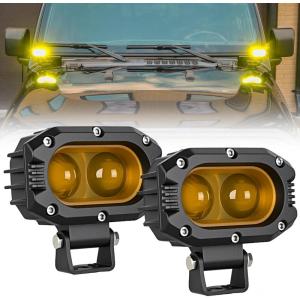 imageNilight Side Shooter LED Pods 2PCS 65 Inch 60W Flood Spot Beam Combo Light Bar LED Fog Driving Lighting Work Lamp for Truck ATV UTV Boat2Pcs 4Inch 48W Lights Amber
