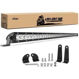 imageNilight Slim LED Light Bar 40 Inch 104LED Single Row Spot Flood Combo Fog Lights Driving Light Work Lights Roof Bumper Lamp Offroad Lighting for 4x4 Trucks SUV ATV UTVWhite
