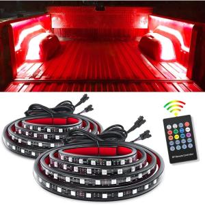 imageNilight Truck Bed Light Strip RGBIC LED Bar for Pickup Multi Dream Color DIY Music Synchronous with APP and RF Remote Control 2PCS 60 inch Cargo Lighting2Pcs RGB Bed Strip
