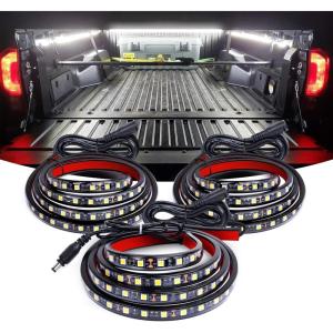 imageNilight Truck Bed Light Strip RGBIC LED Bar for Pickup Multi Dream Color DIY Music Synchronous with APP and RF Remote Control 3PCS 60 inch Cargo LightingWhite