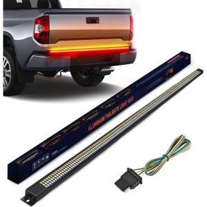 imageNilight Truck Tailgate Light Strip 48quot Aluminum Frame Triple Row 780 LED Strip with Red Running Brake Lights White Reverse Amber Sequential Turn Signals Strobe Lights2 Years Warranty60 Aluminum Frame LED Strip