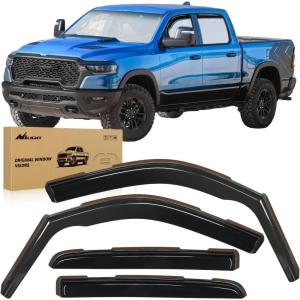 imageNilight in Channel Rain Guards for Jeep Grand Cherokee 2011 2012 2013 2014 2015 2016 2017 2018 2019 2020 Vent Window Visors4pcsRAM 1500 20192024 Crew Cab