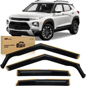 imageNilight in Channel Window Deflectors for Chevrolet Chevy Trax 2014 2015 2016 2017 2018 2019 2020 2021 2022 2023 Buick Encore 20132023 Vent Window Visors Rain Guards4PCSChevy TrailBlazer 20212025