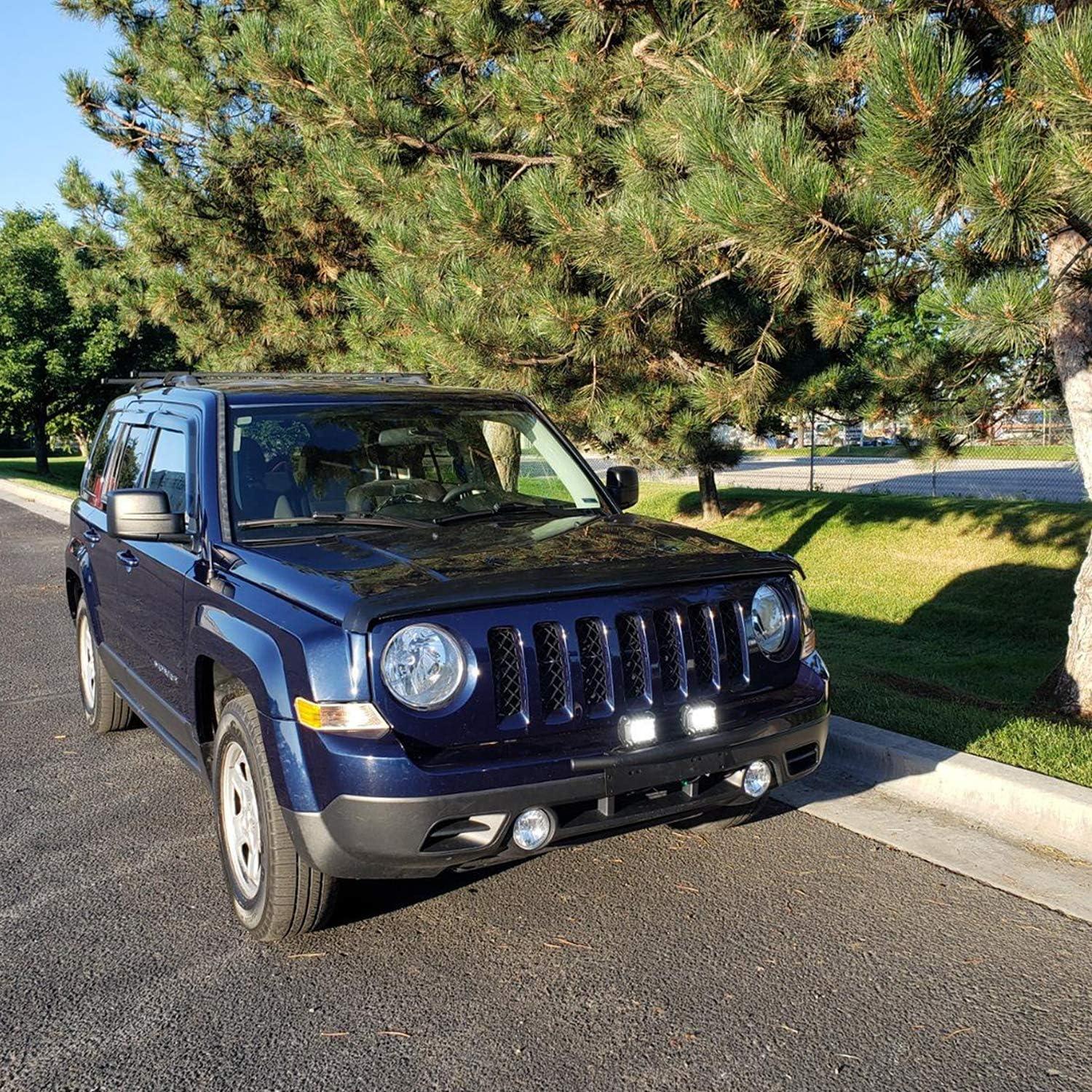 imageNilight  ZH416 4PCS 4Inch 60W Triple Row Flood Spot Combo 6000LM LED Pods Light Bar Driving Boat Led Off Road Lights with 16AWG Wiring Harness4 Leads