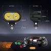 imageNilight 2 PCS 4 Inch Motorcycle LED Pods 2100LM Builtin EMC Driving Light Super Spotlight Offroad Fog Lights w 16AWG DT Wiring Kit for Motorbike SUV ATV Truck Boat Tractor Forklift
