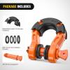 imageNilight 34quot D Ring Shackle with Towing Pulley 2 Pack 475 Ton 9500 Lbs 78quot Pin Heavy Duty Off Road Recovery Shackle with Isolators Washer Kit for Jeep Truck Tractor Vehicle ATV UTV GreenOrange31 Ton