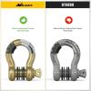 imageNilight 34quot D Ring Shackle with Towing Pulley 2 Pack 475 Ton 9500 Lbs 78quot Pin Heavy Duty Off Road Recovery Shackle with Isolators Washer Kit for Jeep Truck Tractor Vehicle ATV UTV GreenGold