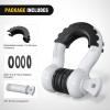 imageNilight 34quot D Ring Shackle with Towing Pulley 2 Pack 475 Ton 9500 Lbs 78quot Pin Heavy Duty Off Road Recovery Shackle with Isolators Washer Kit for Jeep Truck Tractor Vehicle ATV UTV GreenWhite