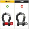 imageNilight 34quot D Ring Shackle with Towing Pulley 2 Pack 475 Ton 9500 Lbs 78quot Pin Heavy Duty Off Road Recovery Shackle with Isolators Washer Kit for Jeep Truck Tractor Vehicle ATV UTV Green12 Shackles 2Pcs