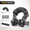 imageNilight 34quot D Ring Shackle with Towing Pulley 2 Pack 475 Ton 9500 Lbs 78quot Pin Heavy Duty Off Road Recovery Shackle with Isolators Washer Kit for Jeep Truck Tractor Vehicle ATV UTV GreenBlack31 Ton