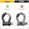imageNilight 34quot D Ring Shackle with Towing Pulley 2 Pack 475 Ton 9500 Lbs 78quot Pin Heavy Duty Off Road Recovery Shackle with Isolators Washer Kit for Jeep Truck Tractor Vehicle ATV UTV GreenBlack