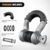 imageNilight 34quot D Ring Shackle with Towing Pulley 2 Pack 475 Ton 9500 Lbs 78quot Pin Heavy Duty Off Road Recovery Shackle with Isolators Washer Kit for Jeep Truck Tractor Vehicle ATV UTV GreenGray