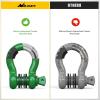 imageNilight 34quot D Ring Shackle with Towing Pulley 2 Pack 475 Ton 9500 Lbs 78quot Pin Heavy Duty Off Road Recovery Shackle with Isolators Washer Kit for Jeep Truck Tractor Vehicle ATV UTV GreenDark Green