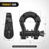 imageNilight 34quot D Ring Shackle with Towing Pulley 2 Pack 475 Ton 9500 Lbs 78quot Pin Heavy Duty Off Road Recovery Shackle with Isolators Washer Kit for Jeep Truck Tractor Vehicle ATV UTV GreenBlack31 Ton