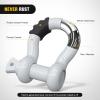 imageNilight 34quot D Ring Shackle with Towing Pulley 2 Pack 475 Ton 9500 Lbs 78quot Pin Heavy Duty Off Road Recovery Shackle with Isolators Washer Kit for Jeep Truck Tractor Vehicle ATV UTV GreenWhite