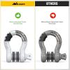 imageNilight 34quot D Ring Shackle with Towing Pulley 2 Pack 475 Ton 9500 Lbs 78quot Pin Heavy Duty Off Road Recovery Shackle with Isolators Washer Kit for Jeep Truck Tractor Vehicle ATV UTV GreenWhite