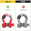 imageNilight 34quot D Ring Shackle with Towing Pulley 2 Pack 475 Ton 9500 Lbs 78quot Pin Heavy Duty Off Road Recovery Shackle with Isolators Washer Kit for Jeep Truck Tractor Vehicle ATV UTV GreenRed31 Ton