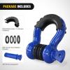 imageNilight 34quot D Ring Shackle with Towing Pulley 2 Pack 475 Ton 9500 Lbs 78quot Pin Heavy Duty Off Road Recovery Shackle with Isolators Washer Kit for Jeep Truck Tractor Vehicle ATV UTV GreenBlue