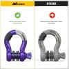 imageNilight 34quot D Ring Shackle with Towing Pulley 2 Pack 475 Ton 9500 Lbs 78quot Pin Heavy Duty Off Road Recovery Shackle with Isolators Washer Kit for Jeep Truck Tractor Vehicle ATV UTV GreenPurple