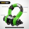 imageNilight 34quot D Ring Shackle with Towing Pulley 2 Pack 475 Ton 9500 Lbs 78quot Pin Heavy Duty Off Road Recovery Shackle with Isolators Washer Kit for Jeep Truck Tractor Vehicle ATV UTV GreenGreen wTowing Pulley