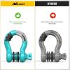 imageNilight 34quot D Ring Shackle with Towing Pulley 2 Pack 475 Ton 9500 Lbs 78quot Pin Heavy Duty Off Road Recovery Shackle with Isolators Washer Kit for Jeep Truck Tractor Vehicle ATV UTV GreenTurquoise Green