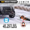 imageNilight 34quot D Ring Shackle with Towing Pulley 2 Pack 475 Ton 9500 Lbs 78quot Pin Heavy Duty Off Road Recovery Shackle with Isolators Washer Kit for Jeep Truck Tractor Vehicle ATV UTV GreenOrange wTowing Pulley