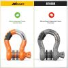 imageNilight 34quot D Ring Shackle with Towing Pulley 2 Pack 475 Ton 9500 Lbs 78quot Pin Heavy Duty Off Road Recovery Shackle with Isolators Washer Kit for Jeep Truck Tractor Vehicle ATV UTV GreenOrange