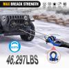 imageNilight 34quot D Ring Shackle with Towing Pulley 2 Pack 475 Ton 9500 Lbs 78quot Pin Heavy Duty Off Road Recovery Shackle with Isolators Washer Kit for Jeep Truck Tractor Vehicle ATV UTV GreenBlue wTowing Pulley