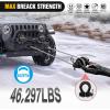imageNilight 34quot D Ring Shackle with Towing Pulley 2 Pack 475 Ton 9500 Lbs 78quot Pin Heavy Duty Off Road Recovery Shackle with Isolators Washer Kit for Jeep Truck Tractor Vehicle ATV UTV GreenBlack wTowing Pulley