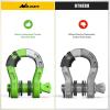 imageNilight 34quot D Ring Shackle with Towing Pulley 2 Pack 475 Ton 9500 Lbs 78quot Pin Heavy Duty Off Road Recovery Shackle with Isolators Washer Kit for Jeep Truck Tractor Vehicle ATV UTV GreenGreen31 Ton