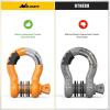 imageNilight 34quot D Ring Shackle with Towing Pulley 2 Pack 475 Ton 9500 Lbs 78quot Pin Heavy Duty Off Road Recovery Shackle with Isolators Washer Kit for Jeep Truck Tractor Vehicle ATV UTV GreenCyber Orange