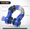 imageNilight 34quot D Ring Shackle with Towing Pulley 2 Pack 475 Ton 9500 Lbs 78quot Pin Heavy Duty Off Road Recovery Shackle with Isolators Washer Kit for Jeep Truck Tractor Vehicle ATV UTV GreenBlue31 Ton