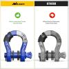 imageNilight 34quot D Ring Shackle with Towing Pulley 2 Pack 475 Ton 9500 Lbs 78quot Pin Heavy Duty Off Road Recovery Shackle with Isolators Washer Kit for Jeep Truck Tractor Vehicle ATV UTV GreenBlue31 Ton