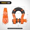 imageNilight 34quot D Ring Shackle with Towing Pulley 2 Pack 475 Ton 9500 Lbs 78quot Pin Heavy Duty Off Road Recovery Shackle with Isolators Washer Kit for Jeep Truck Tractor Vehicle ATV UTV GreenOrange31 Ton