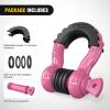 imageNilight 34quot D Ring Shackle with Towing Pulley 2 Pack 475 Ton 9500 Lbs 78quot Pin Heavy Duty Off Road Recovery Shackle with Isolators Washer Kit for Jeep Truck Tractor Vehicle ATV UTV GreenPink