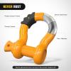 imageNilight 34quot D Ring Shackle with Towing Pulley 2 Pack 475 Ton 9500 Lbs 78quot Pin Heavy Duty Off Road Recovery Shackle with Isolators Washer Kit for Jeep Truck Tractor Vehicle ATV UTV GreenCyber Orange