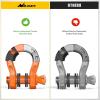 imageNilight 34quot D Ring Shackle with Towing Pulley 2 Pack 475 Ton 9500 Lbs 78quot Pin Heavy Duty Off Road Recovery Shackle with Isolators Washer Kit for Jeep Truck Tractor Vehicle ATV UTV GreenOrange31 Ton