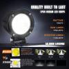 imageNilight 3Inch Round Motorcycle Led Light Pods 2PCS Spot Led Fog Light 1550LM Builtin EMC Offroad Driving Auxiliary Ditch Light for Motorbike SUV ATV Truck Boat Tractor Forklift