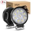 imageNilight 43 Inch Square Utility LED Work Light WIntegrated Toggle Switch 2PCS 60W 150 Flood Lamp for Offroad Heavy Equipment Vehicles Truck Tractor Golf Cart Boat ATV UTV2Pcs 27W Flood Lights