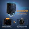 imageNilight 43 Inch Square Utility LED Work Light WIntegrated Toggle Switch 2PCS 60W 150 Flood Lamp for Offroad Heavy Equipment Vehicles Truck Tractor Golf Cart Boat ATV UTV2Pcs 27W Spot Lights