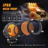 imageNilight LED Light Pods 2 PCS 3quot Flood Round Offroad Fog Driving Auxiliary Lights 1080LM Builtin EMC w18AWG DT Wiring Harness Kit for Motorcycle SUV ATV Truck BoatAmber Led Pods 2Pcs Wiring Harness