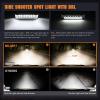 imageNilight LED Light Pods 65 Inch 2 PCS 30W 3250LM Spot Fog w 16AWG Wiring Kit for Driving Bumper Reverse Auxiliary Lights on Truck ATV UTV Jeep65 Inch sideshooter light w white DRL