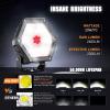 imageNilight LED Pod Lights with Amber DRL 4 Inch 30 W Hexagon Offroad Driving 2600 LM Super Spot Light 16 AWG Wiring Harness Kit for LED Auxiliary Work Lights for Truck UTV ATV SUV 4x44 Inch Pod Lights with White DRL