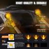 imageNilight Motorcycle Led Pods Amber Fog Lights 2PCS 3Inch Yellow Round led Offroad Builtin EMC Driving Lights w 18AWG DT Wiring Harness Kit for Motorbike SUV ATV Truck Boat Tractor2Pcs Amber LightsWiring harness