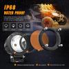 imageNilight Motorcycle Led Pods Amber Fog Lights 2PCS 3Inch Yellow Round led Offroad Builtin EMC Driving Lights w 18AWG DT Wiring Harness Kit for Motorbike SUV ATV Truck Boat Tractor2Pcs Amber LightsWiring harness