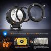imageNilight Motorcycle Led Pods Amber Fog Lights 2PCS 3Inch Yellow Round led Offroad Builtin EMC Driving Lights w 18AWG DT Wiring Harness Kit for Motorbike SUV ATV Truck Boat Tractor2Pcs White Lights Wiring harness