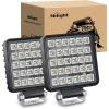 imageNilight 43 Inch Square Utility LED Work Light WIntegrated Toggle Switch 2PCS 60W 150 Flood Lamp for Offroad Heavy Equipment Vehicles Truck Tractor Golf Cart Boat ATV UTV2Pcs 30Led Flood Lights