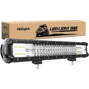 imageNilight  18004CA LED Light Bar 20Inch 288w Triple Row Flood Spot Combo 28800LM Led Bar Driving Lights Boat Lights Led Off Road Lights for Trucks 2 Years Warranty